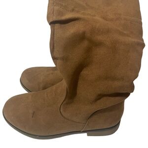 Faux suade boots